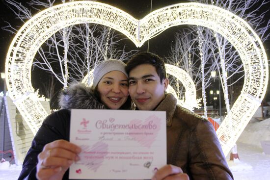 St. Valentine Day celebrations in Russian cities