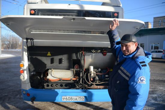 Russian electric bus begins operation in Moscow