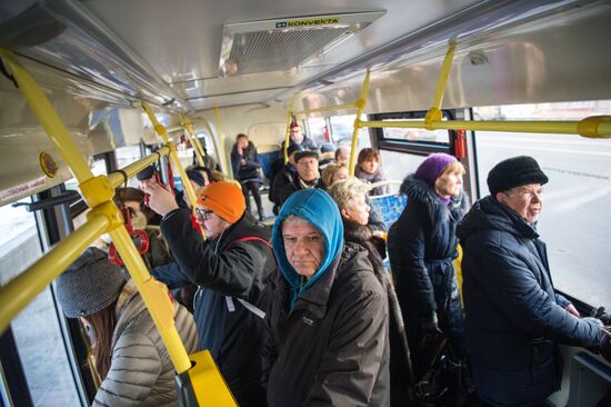 Russian electric bus begins operation in Moscow