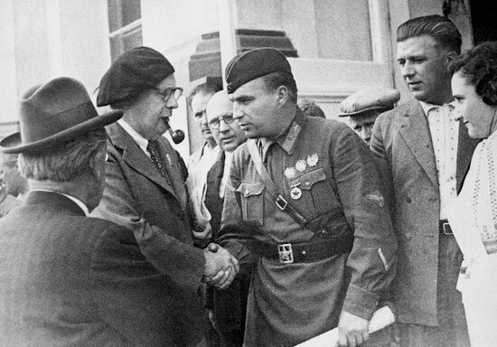 Valery Chkalov and Alexei Tolstoy