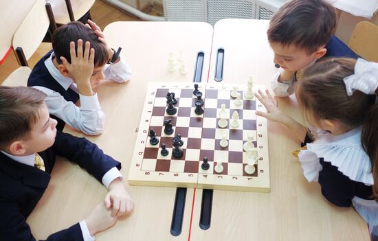 Chess club at Krasnodar school
