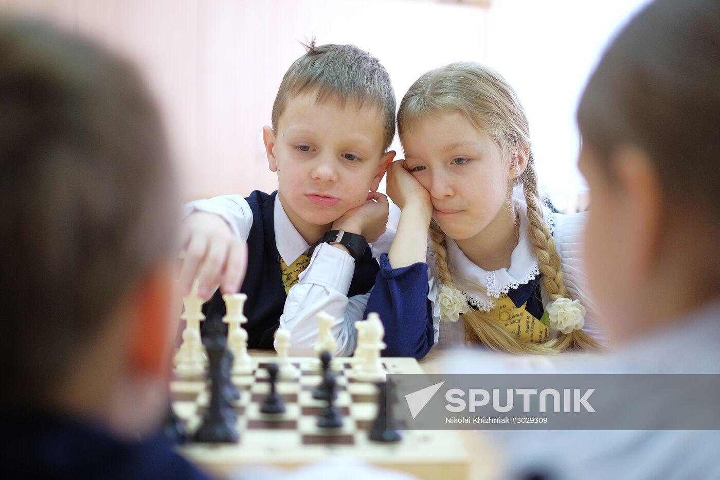 Chess club at Krasnodar school