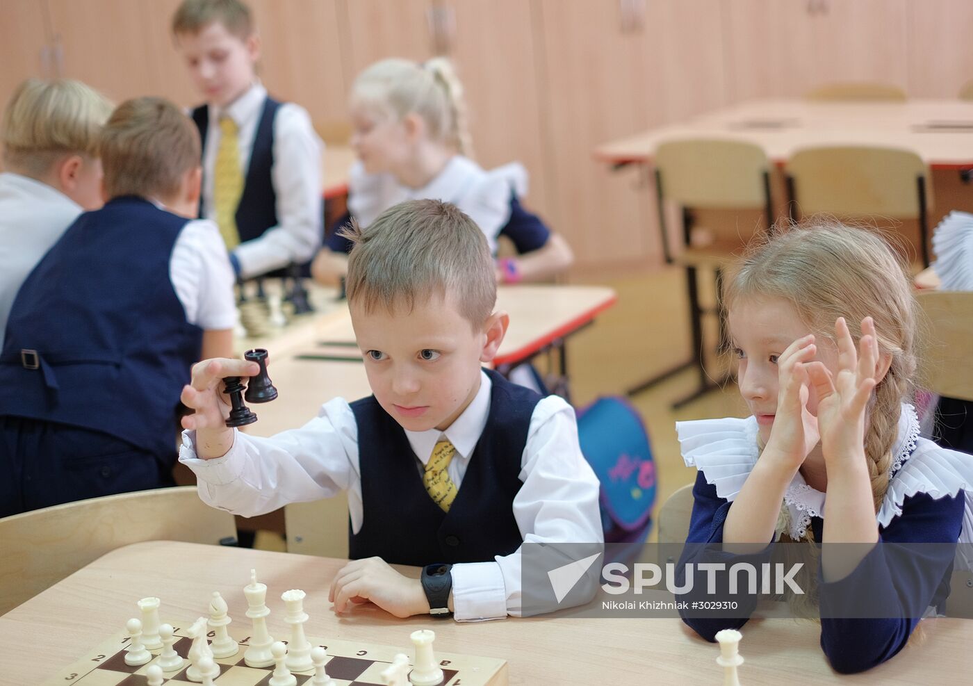 Chess club at Krasnodar school