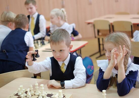 Chess club at Krasnodar school