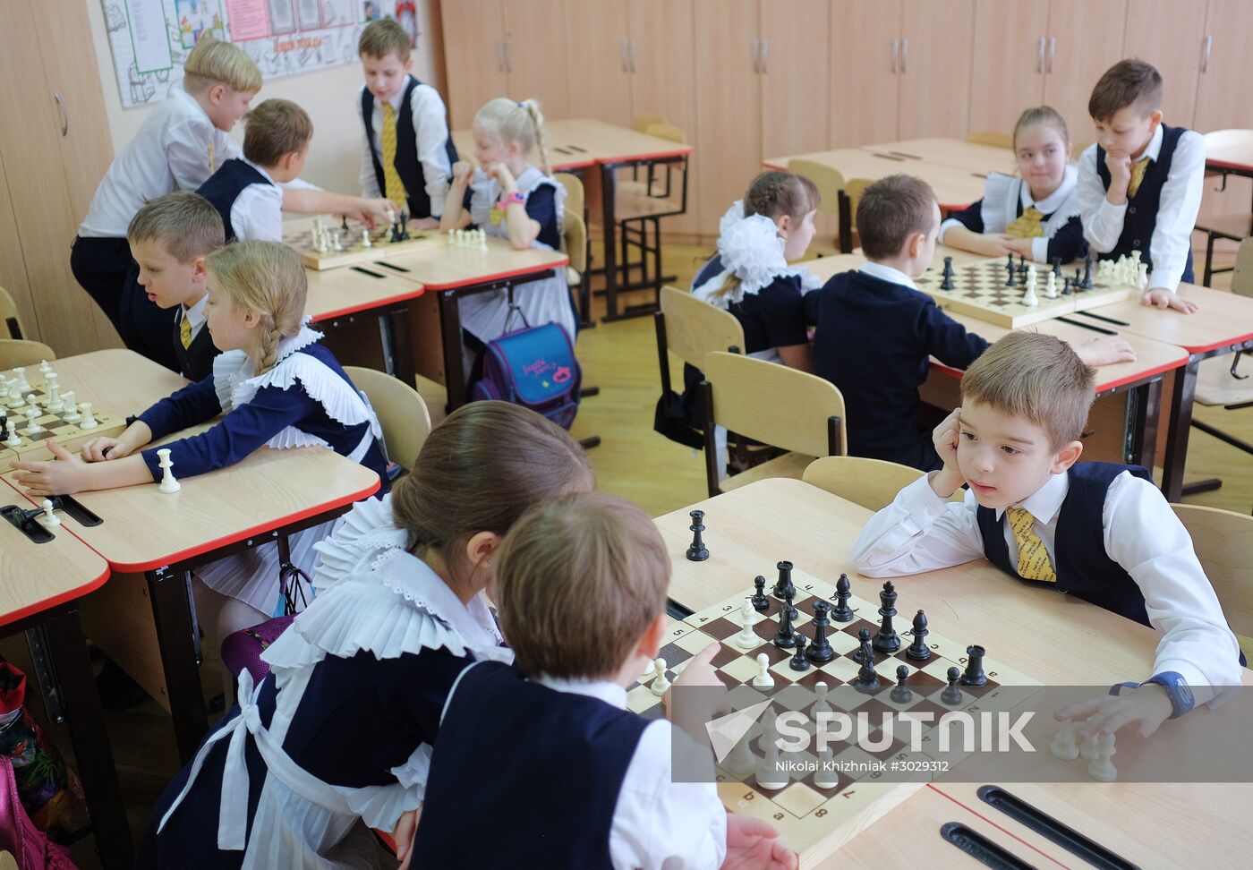Chess club at Krasnodar school