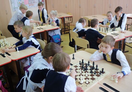 Chess club at Krasnodar school