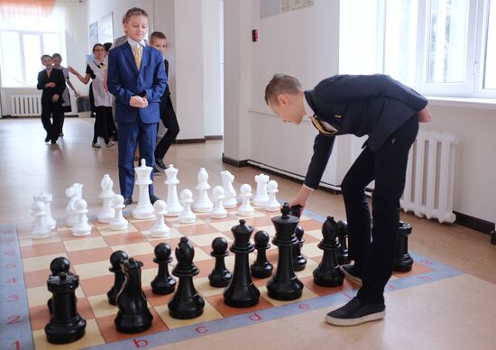 Chess club at Krasnodar school