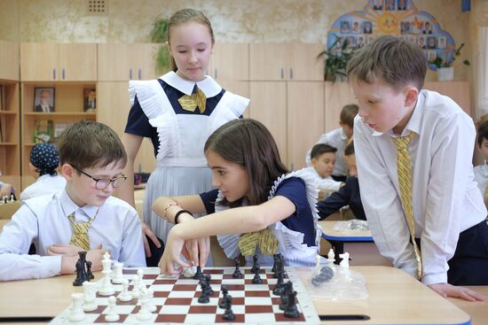 Chess club at Krasnodar school