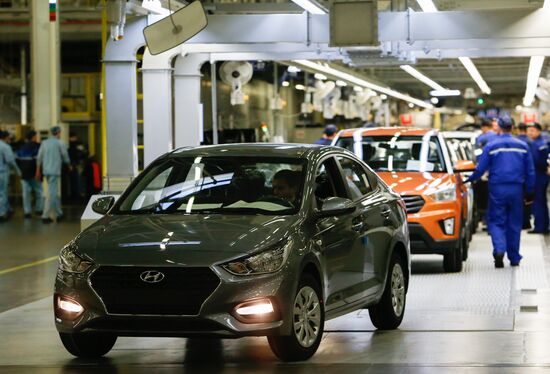 Updated Hyundai Solaris cars manufactured in Leningrad Region