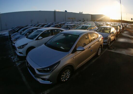 Updated Hyundai Solaris cars manufactured in Leningrad Region