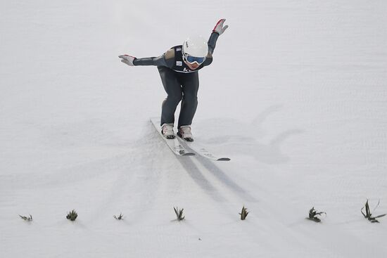 Ski jumping. World Cup stage. Women
