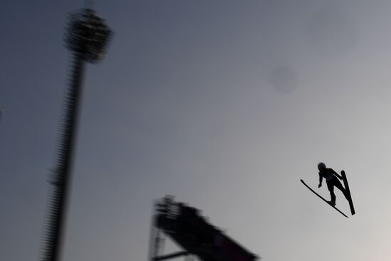 Ski jumping. World Cup stage. Women
