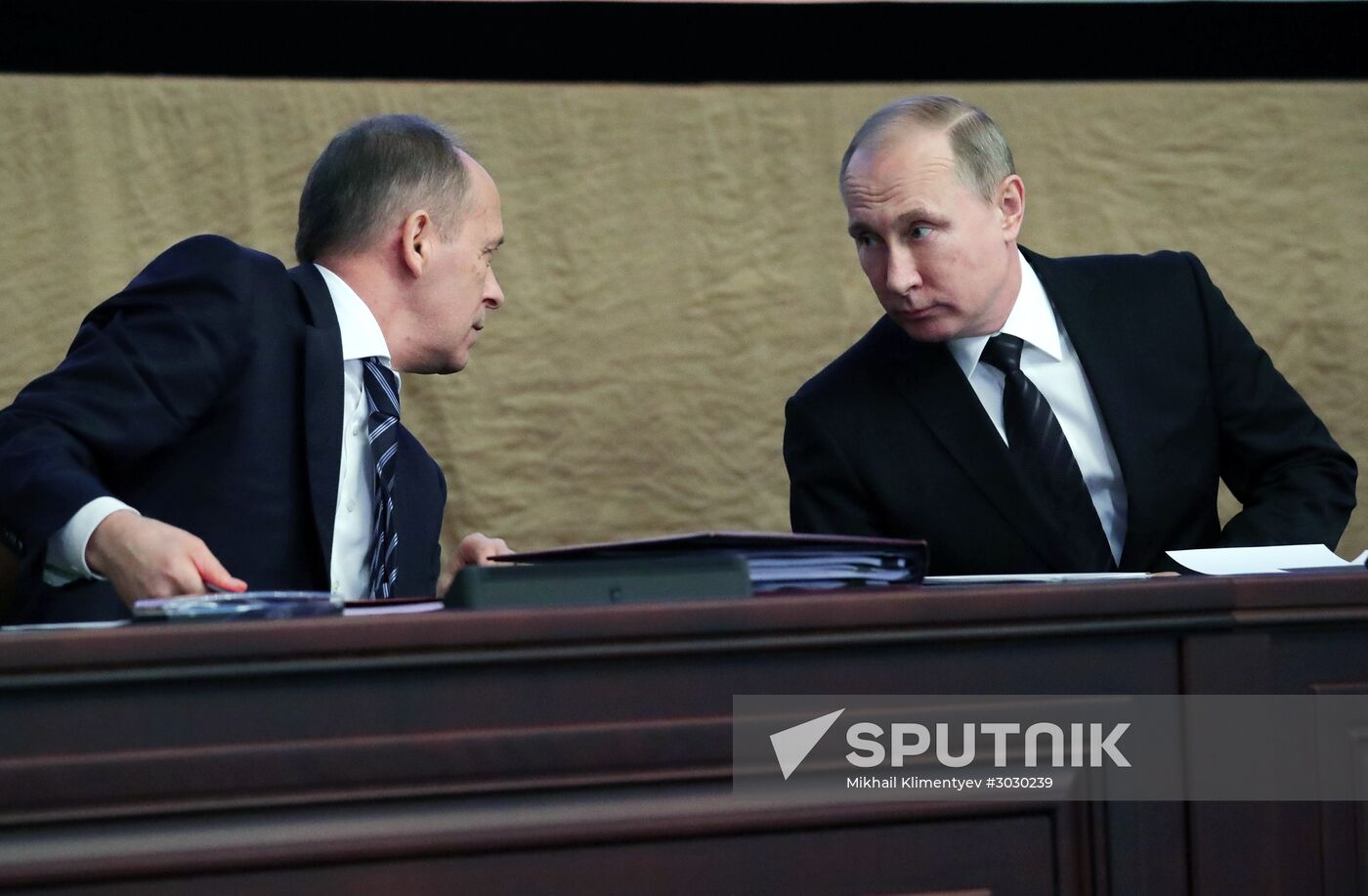 President Vladimir Putin at meeting of Federal Security Service board