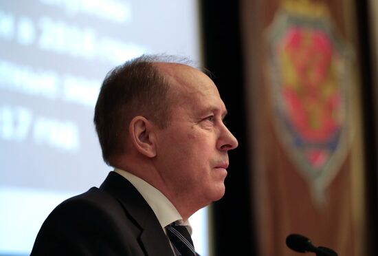 President Vladimir Putin at meeting of Federal Security Service board