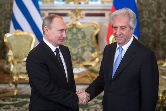 President Putin meets with President of Uruguay Tabare Vazquez