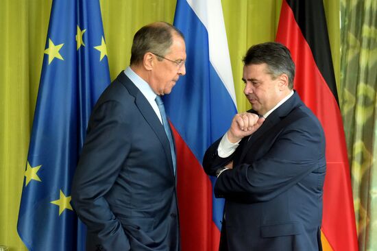 Russian Foreign Minister Sergey Lavrov at G20 foreign ministers meeting in Bonn