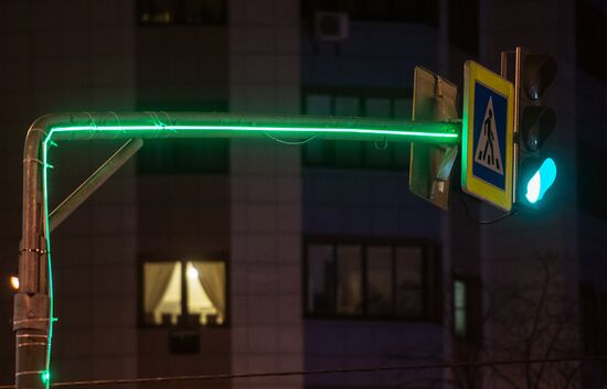 Experiment in innovative traffic signals' lighting