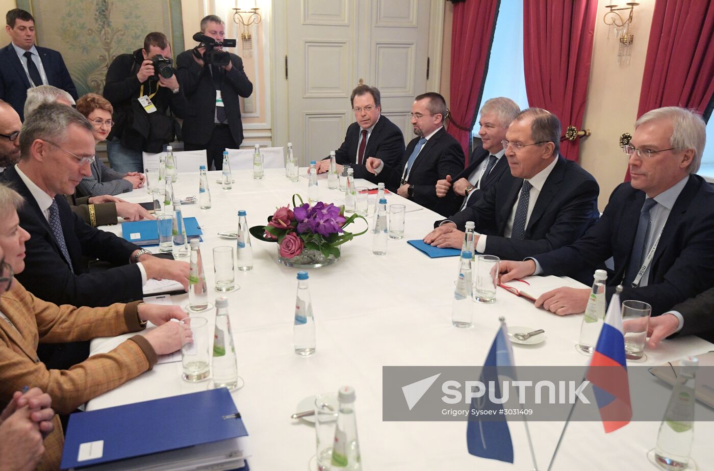Russian Foreign Minister Lavrov meets with NATO Secretary General Jens Stoltenberg