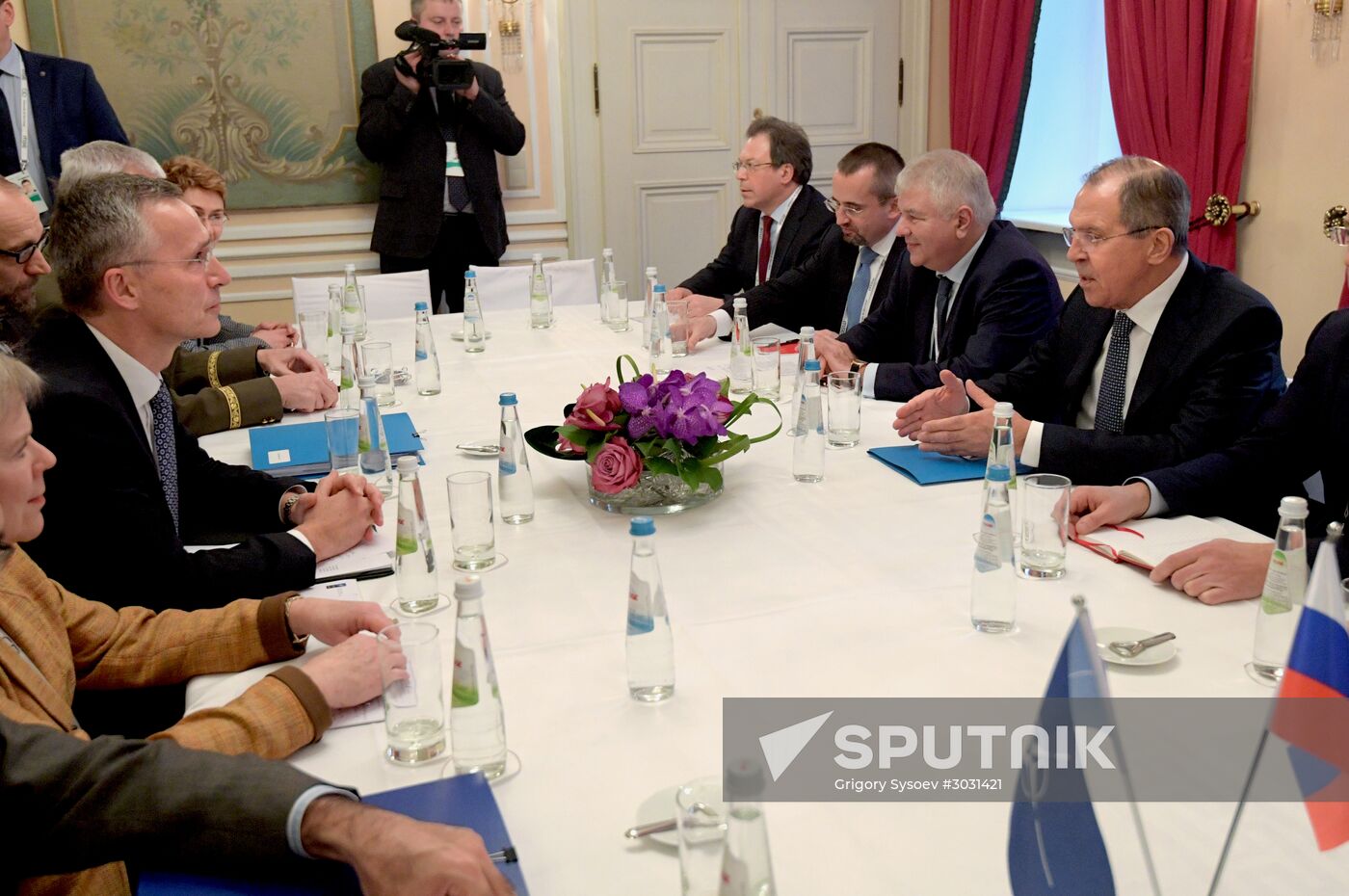 Russian Foreign Minister Lavrov meets with NATO Secretary General Jens Stoltenberg