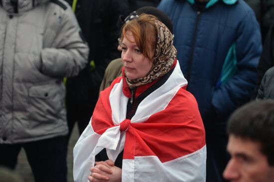 Rally against "decree on social parasites" in Minsk