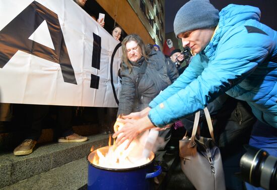 Rally against "decree on social parasites" in Minsk