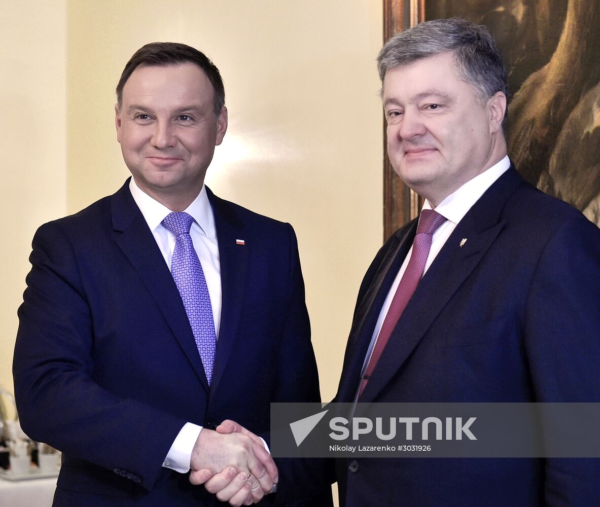 Ukraine's, Poland's presidents Poroshenko and Duda meet in Munich