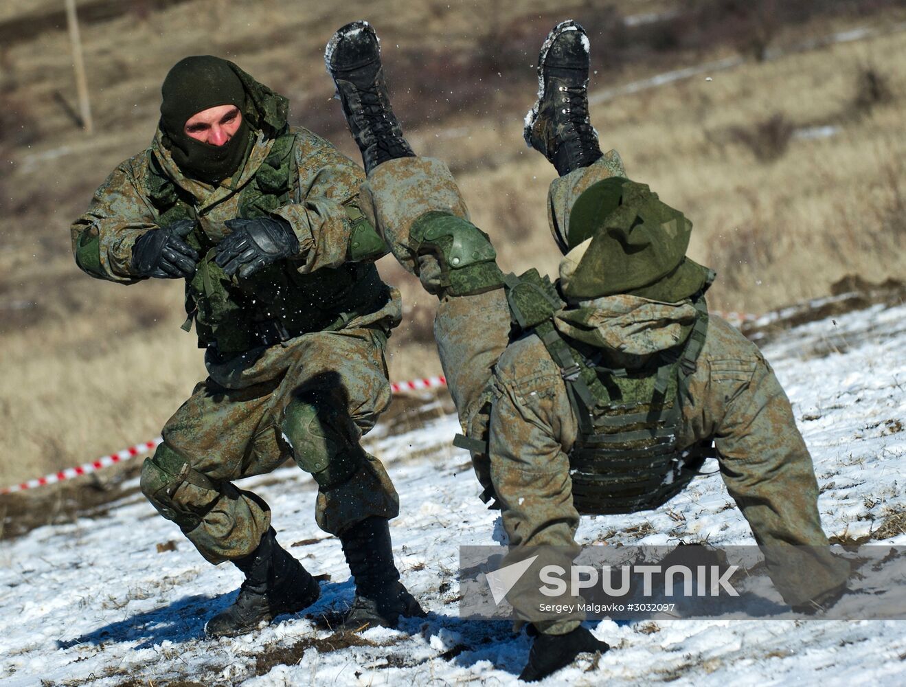 Exhibition performances by soldiers of Black Sea Fleet devoted to Defender of the Fatherland Day