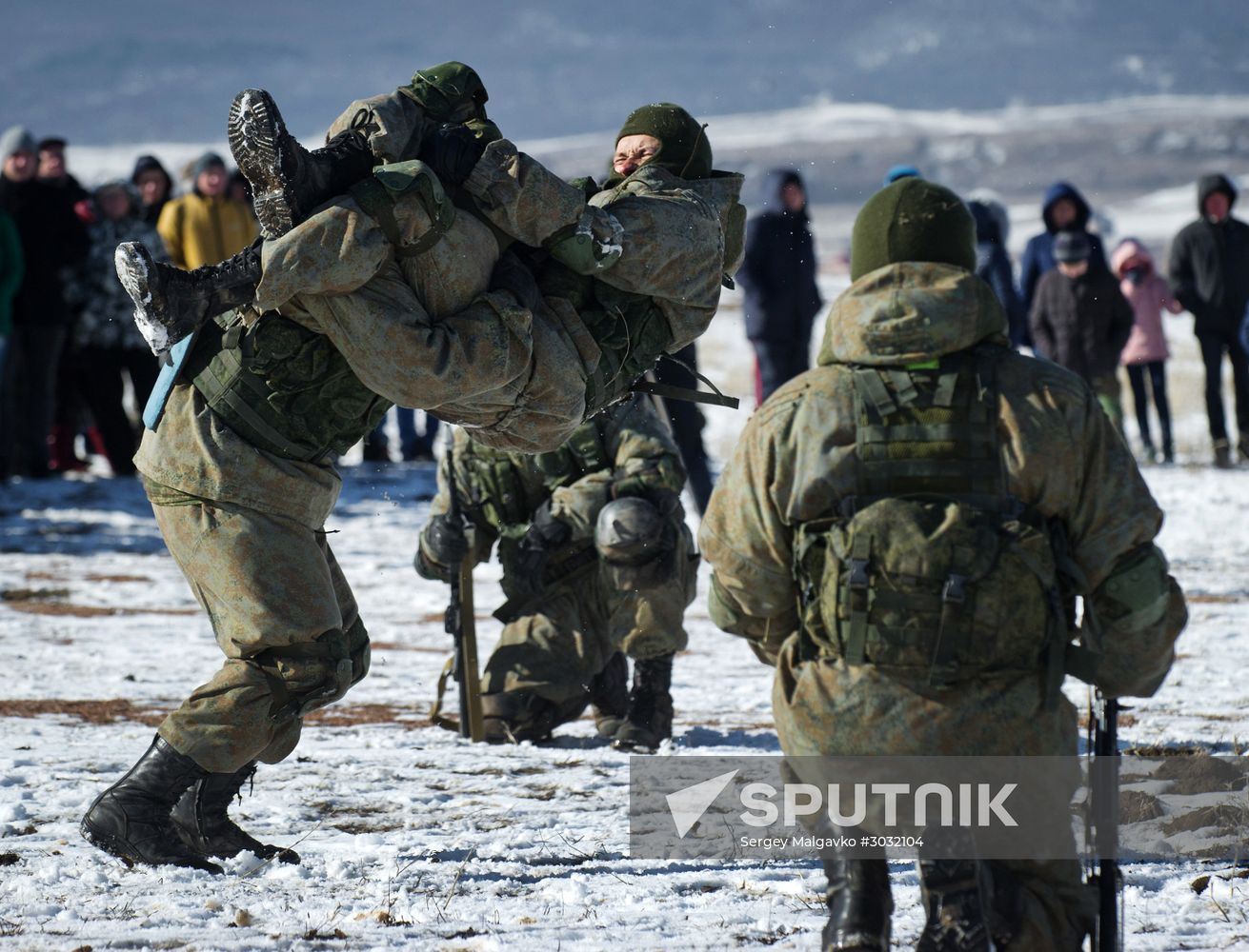 Exhibition performances by soldiers of Black Sea Fleet devoted to Defender of the Fatherland Day