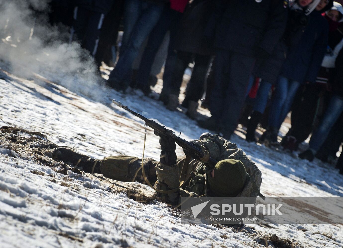 Exhibition performances by soldiers of Black Sea Fleet devoted to Defender of the Fatherland Day