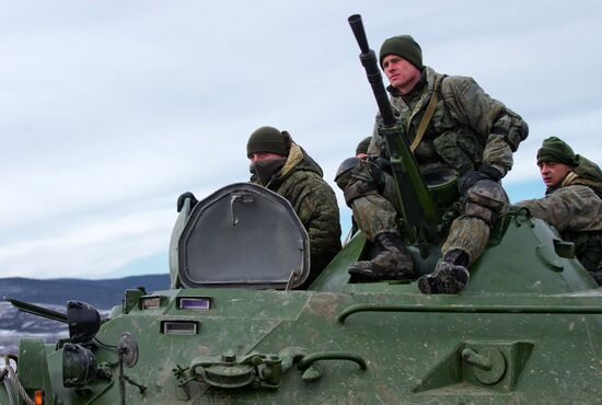 Exhibition performances by soldiers of Black Sea Fleet devoted to Defender of the Fatherland Day