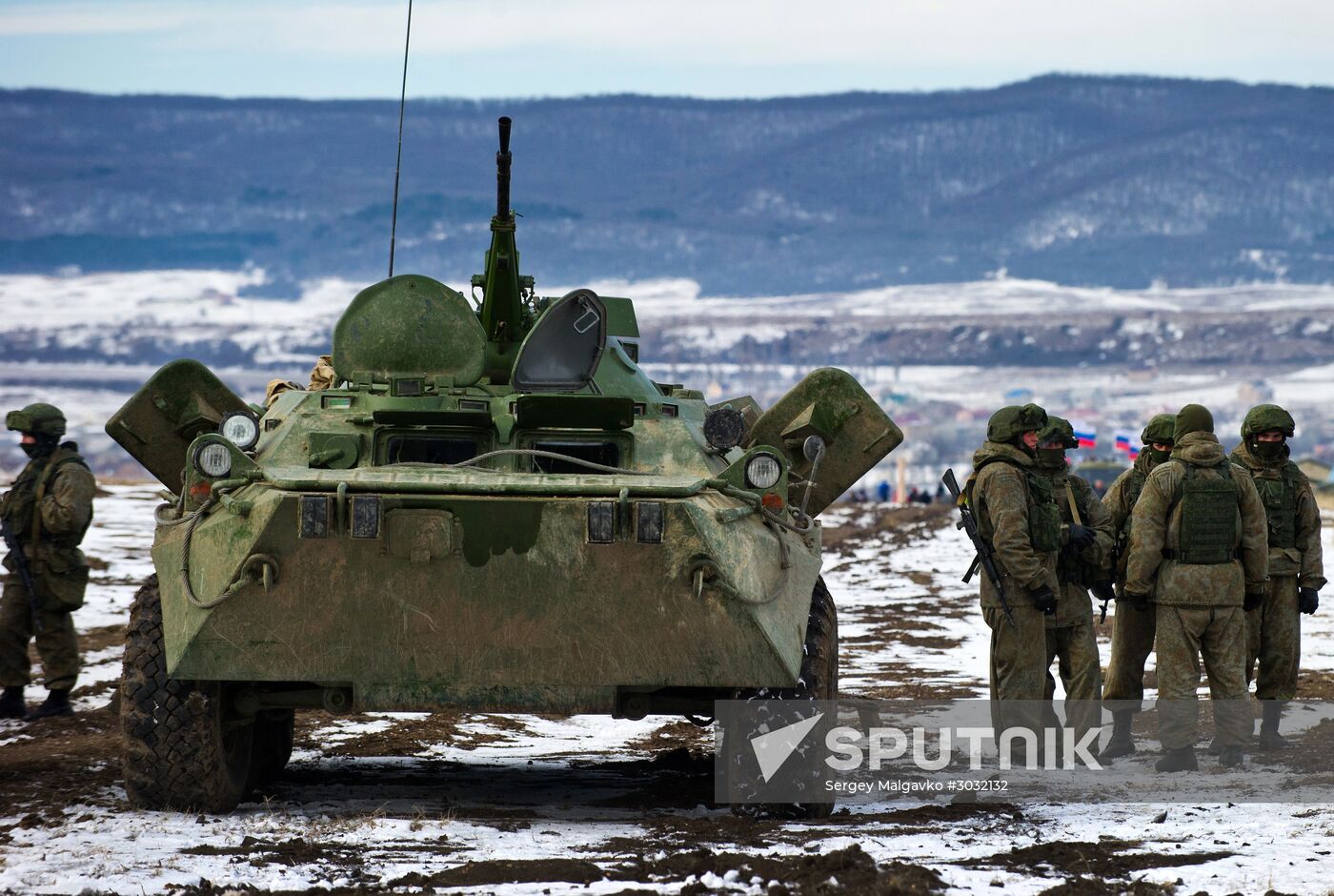 Exhibition performances by soldiers of Black Sea Fleet devoted to Defender of the Fatherland Day