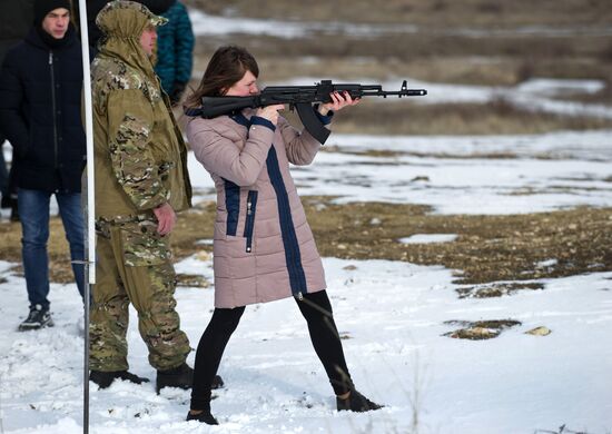 Exhibition performances by soldiers of Black Sea Fleet devoted to Defender of the Fatherland Day