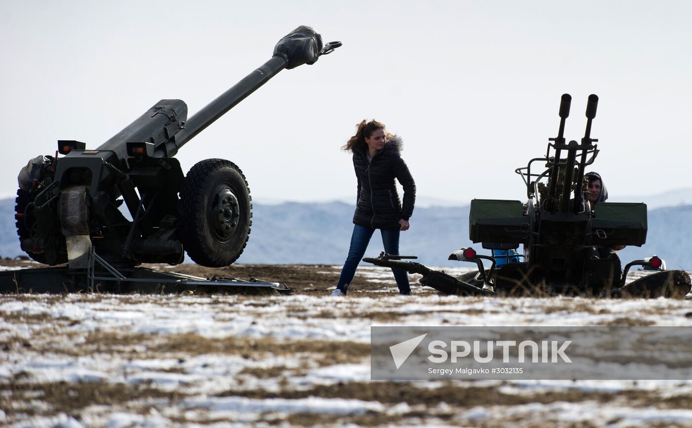Exhibition performances by soldiers of Black Sea Fleet devoted to Defender of the Fatherland Day