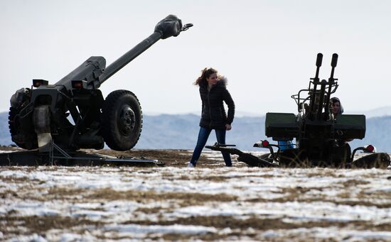 Exhibition performances by soldiers of Black Sea Fleet devoted to Defender of the Fatherland Day