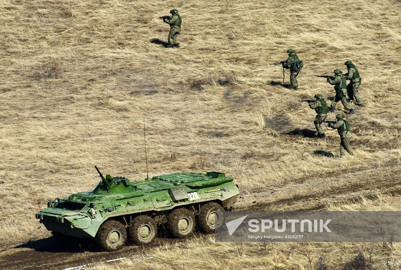 Exhibition performances by soldiers of Black Sea Fleet devoted to Defender of the Fatherland Day