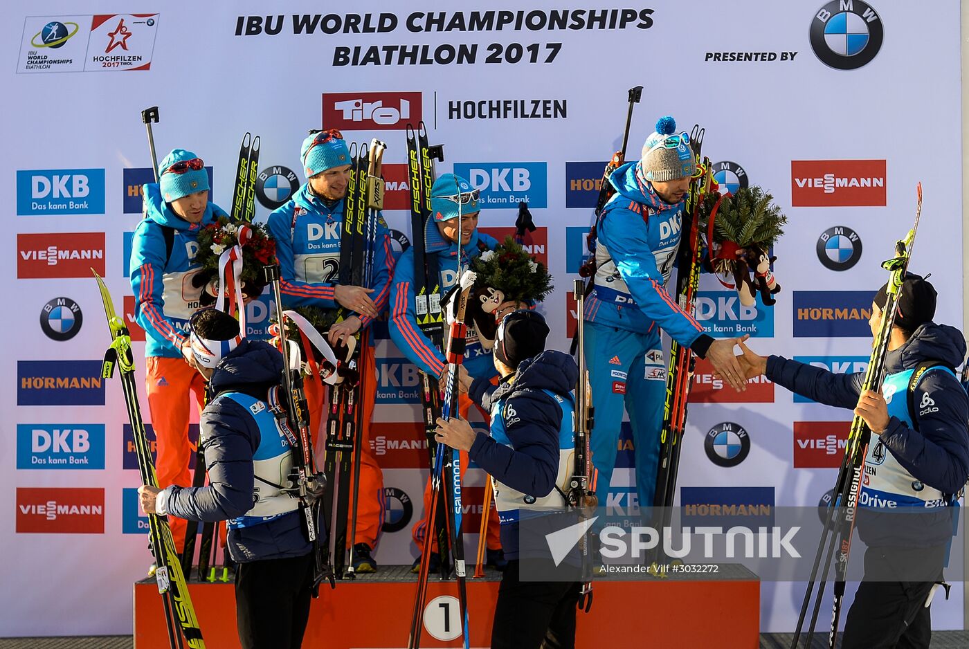 Biathlon World Championships. Men's relay