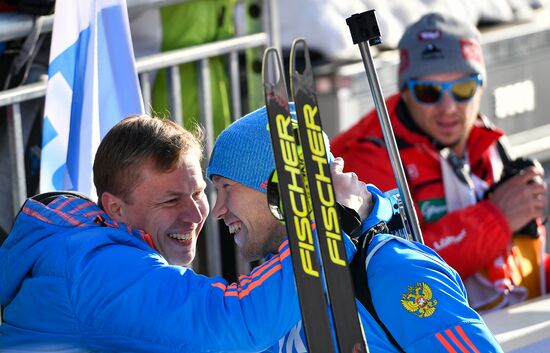 Biathlon World Championships. Men's relay
