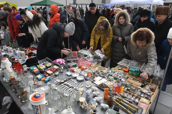 Flea market in Museum of Moscow