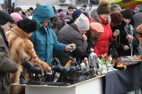 Flea market in Museum of Moscow