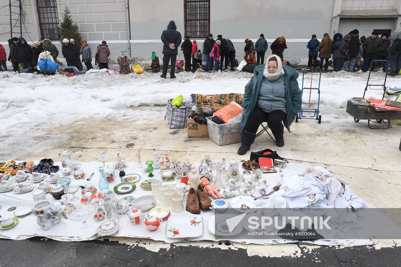 Flea market in Museum of Moscow