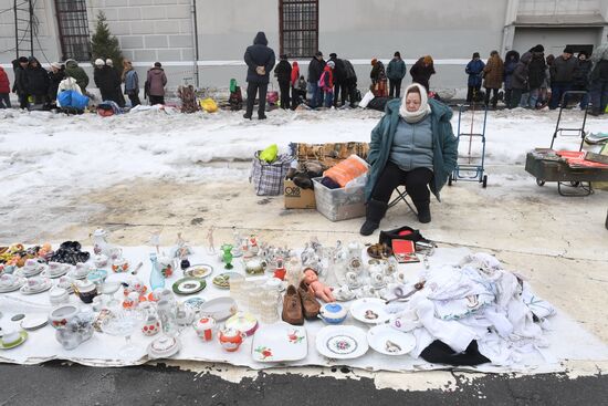 Flea market in Museum of Moscow