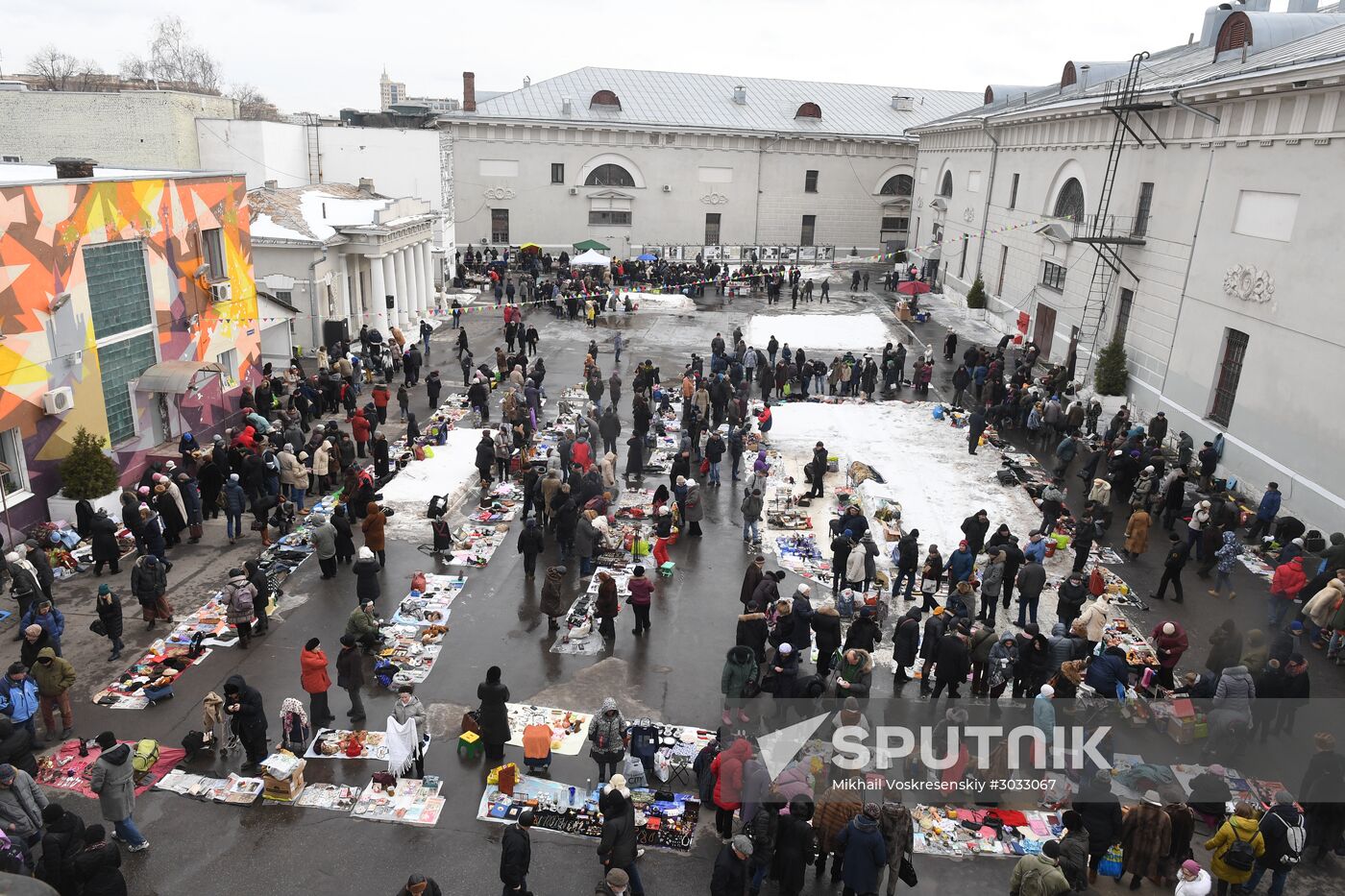 Flea market in Museum of Moscow