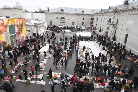 Flea market in Museum of Moscow