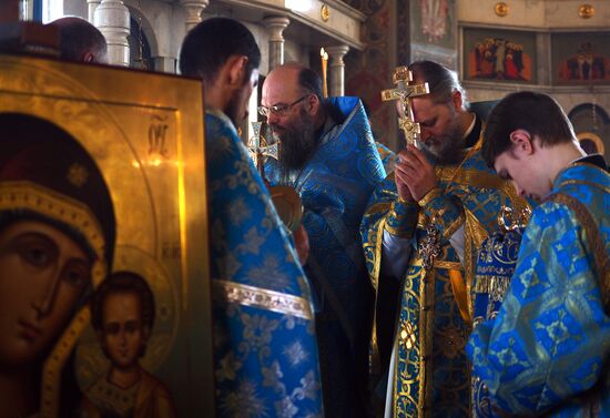 Blessings for Icon of Our Lady of Kazan painted for a church in Syria
