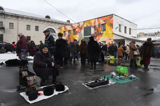 Flea market in Museum of Moscow
