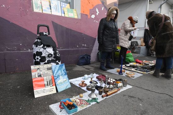 Flea market in Museum of Moscow