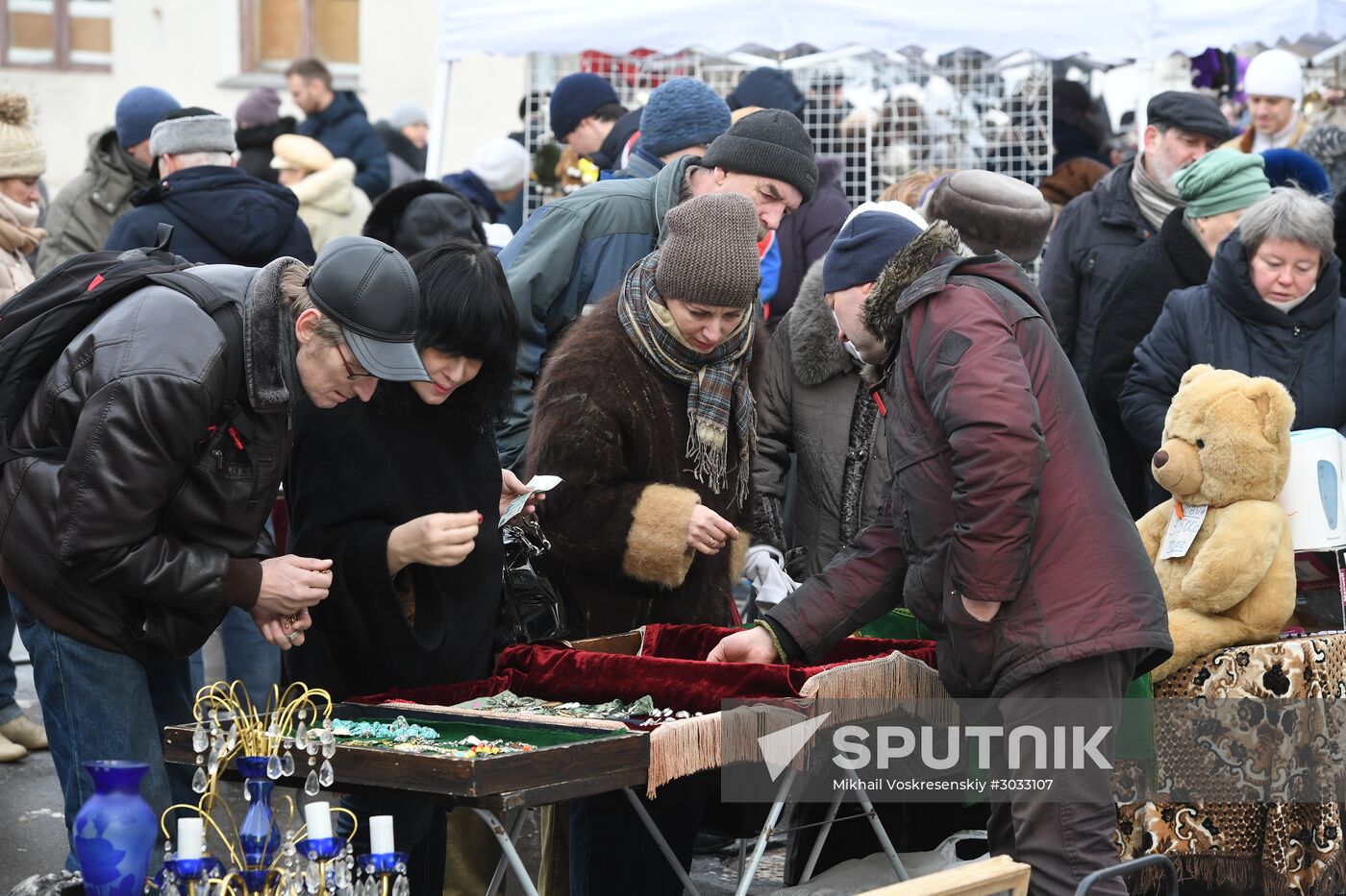 Flea market in Museum of Moscow