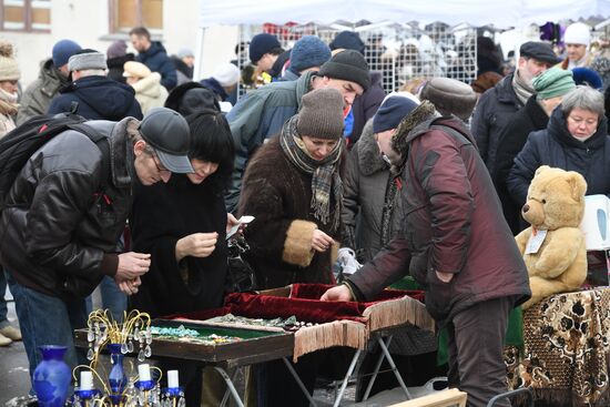 Flea market in Museum of Moscow