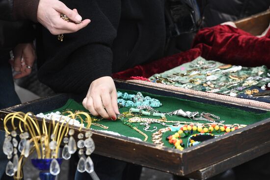 Flea market in Museum of Moscow