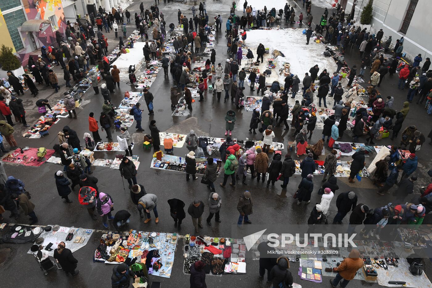 Flea market in Museum of Moscow
